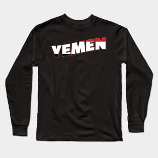 Yemen vintage style retro souvenir Long Sleeve T-Shirt